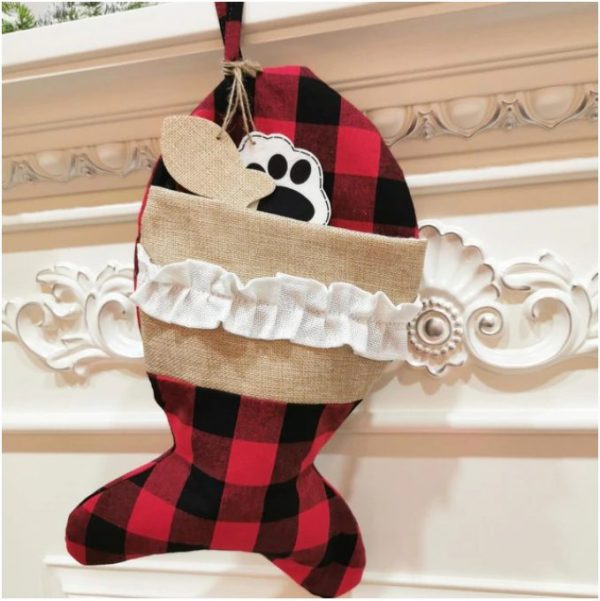 Dog Fish Christmas Stocking